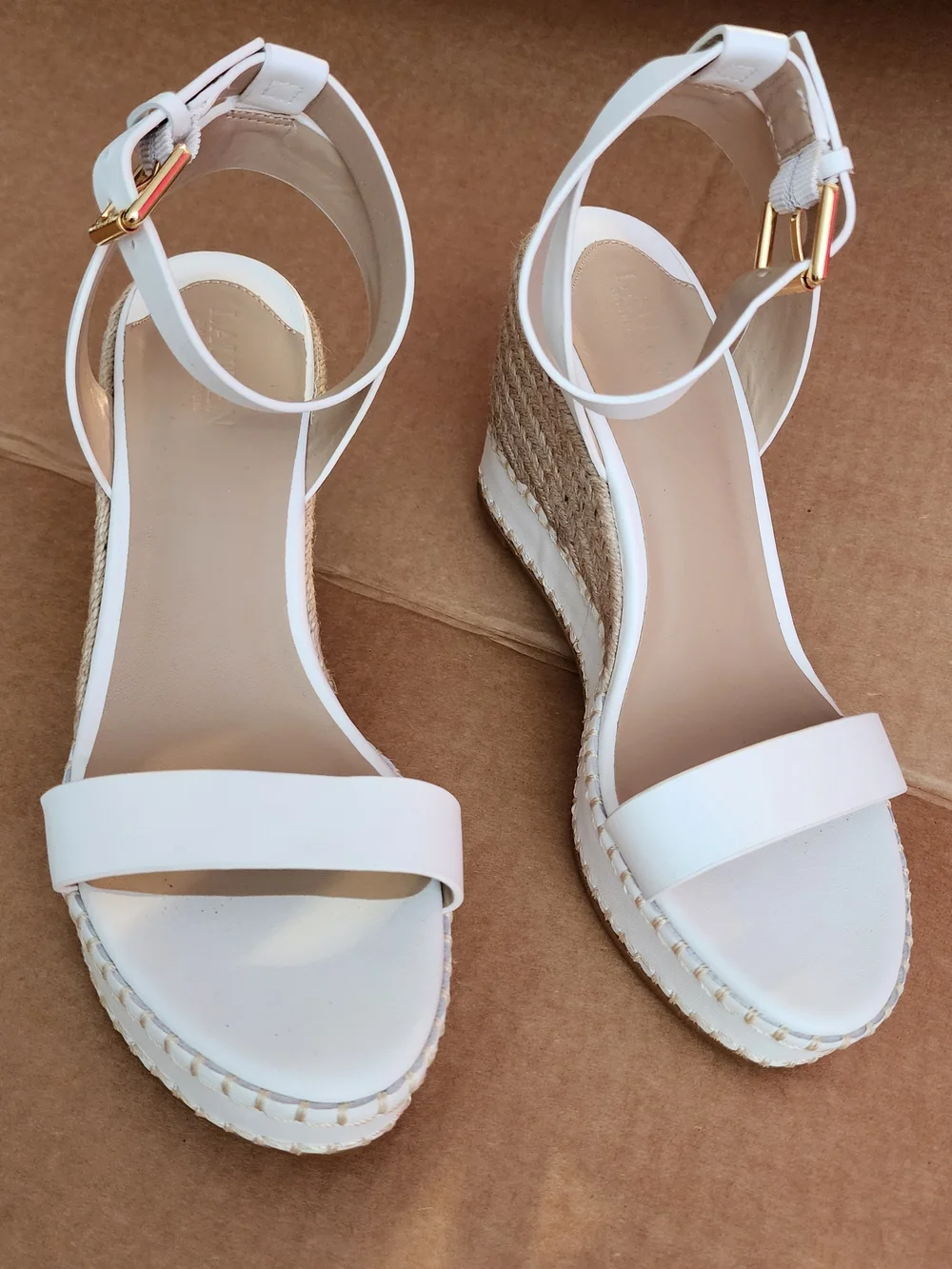 Lauren Ralph Lauren Hilarie Ankle-Strap Espadrille Platform Wedge Sandal Sz 8